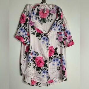 Victoria's Secret Pink and Purple Floral Pajama Short Set